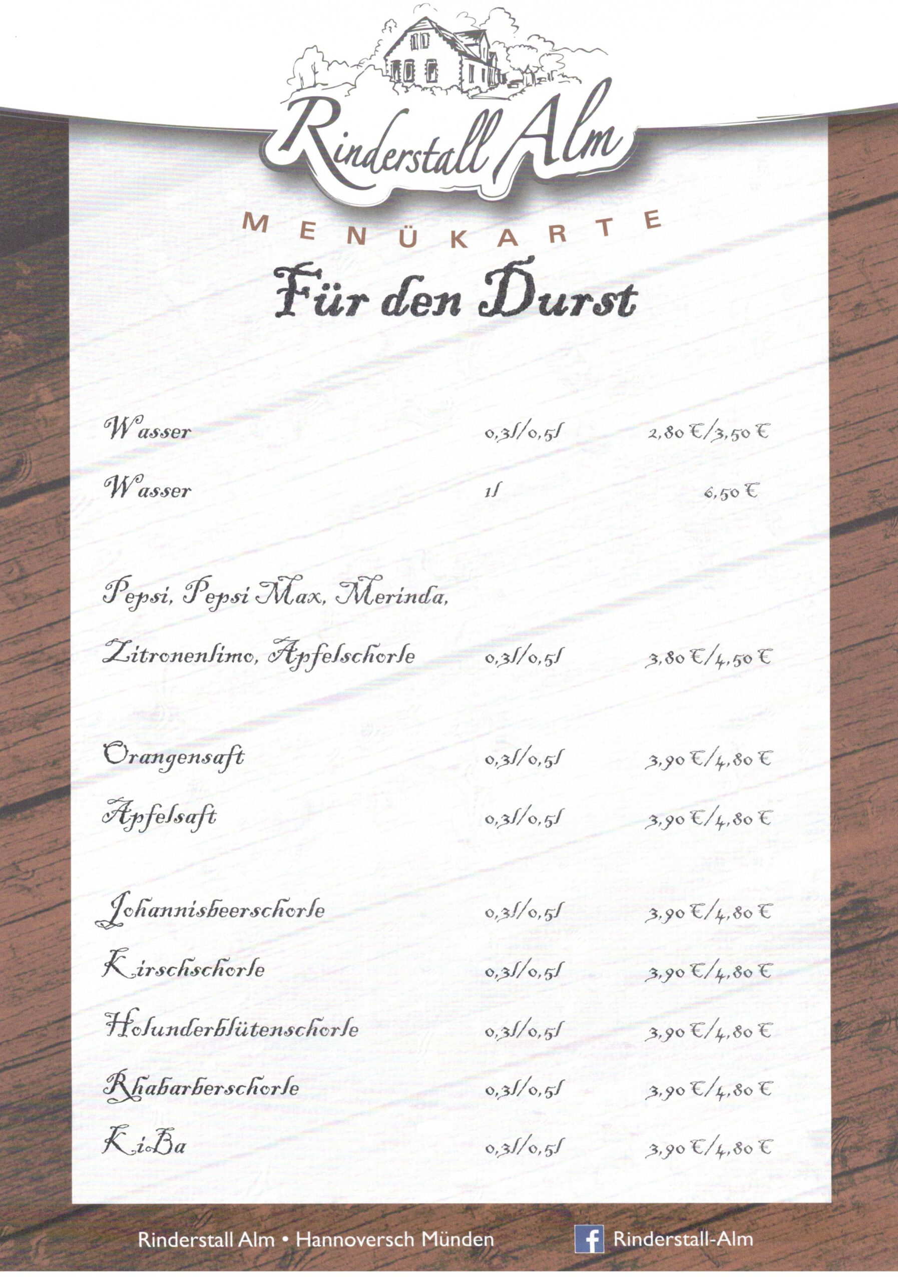Speisekarte Seite 5